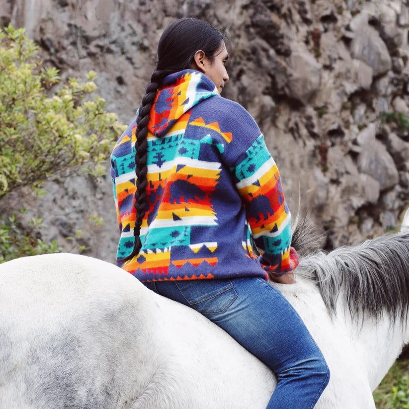 Blue Feather Wool Jacket