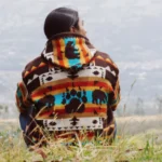 beaded arrow wool jacket 1