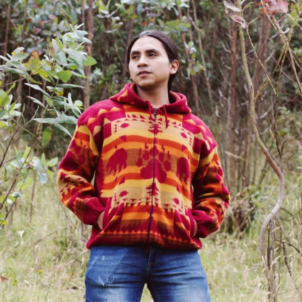 orange sunrise wool jacket 1